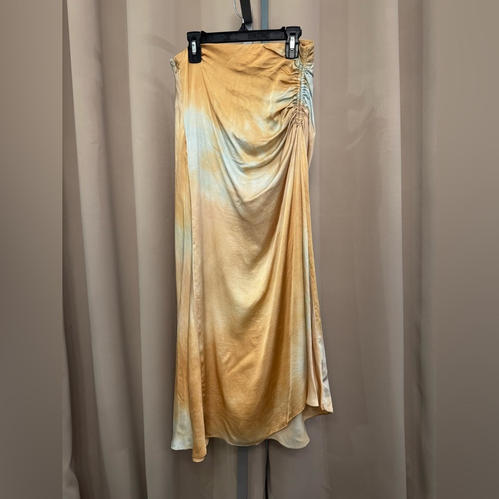 A.L.C. Orange and Cream Maxi Skirt - Picture 4 of 6